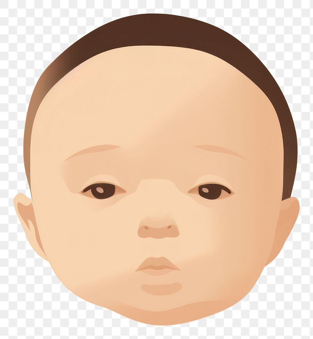 PNG Infant portrait baby face. AI generated Image by rawpixel.