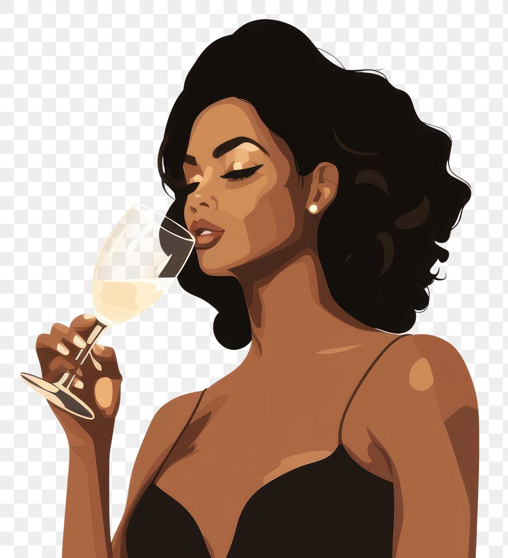 PNG Woman drinking champagne adult refreshment relaxation. AI generated Image by rawpixel.
