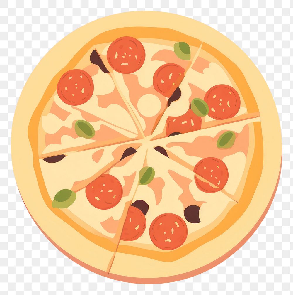 PNG Minimalist pizza food pepperoni freshness. 