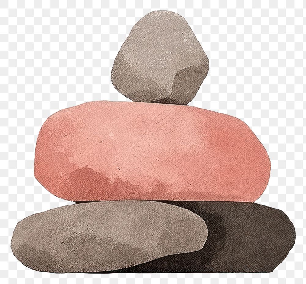 PNG Stone pebble rock art. AI generated Image by rawpixel.