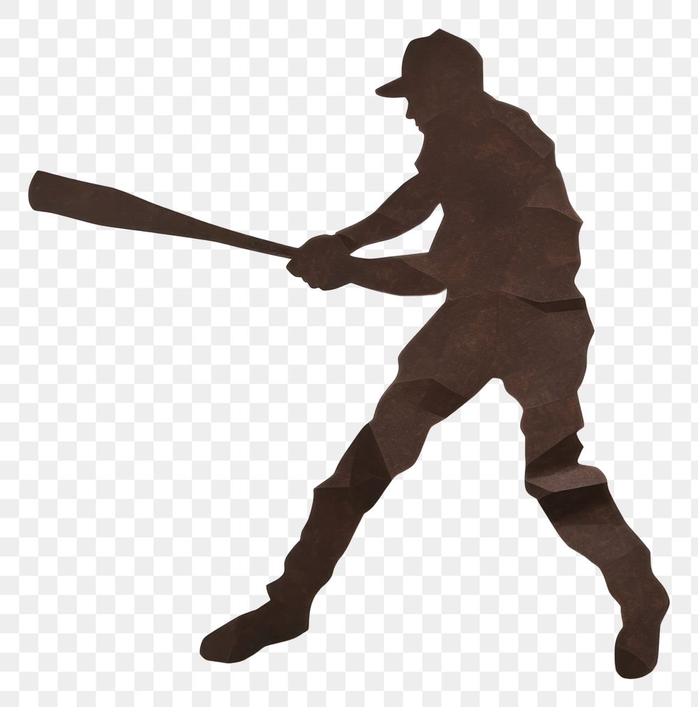 PNG Baseball player sports white background silhouette. AI generated Image by rawpixel.