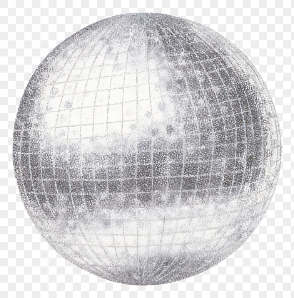 PNG Disco ball sphere white background celebration. 