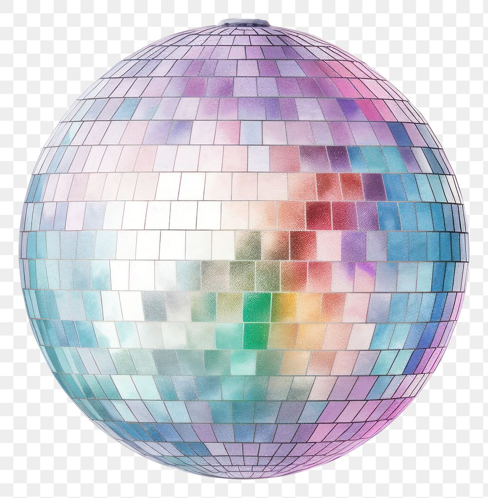 PNG Disco ball sphere white background celebration. 