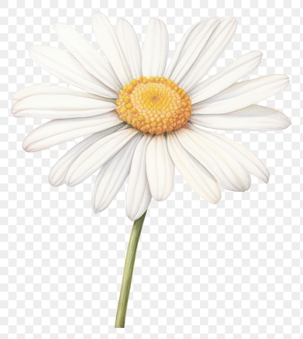 PNG Daisy flower plant white. AI generated Image by rawpixel.