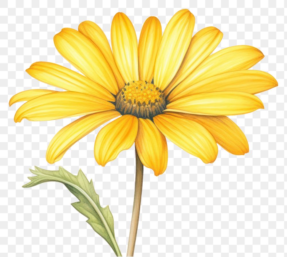 PNG Yellow daisy sunflower yellow petal. 