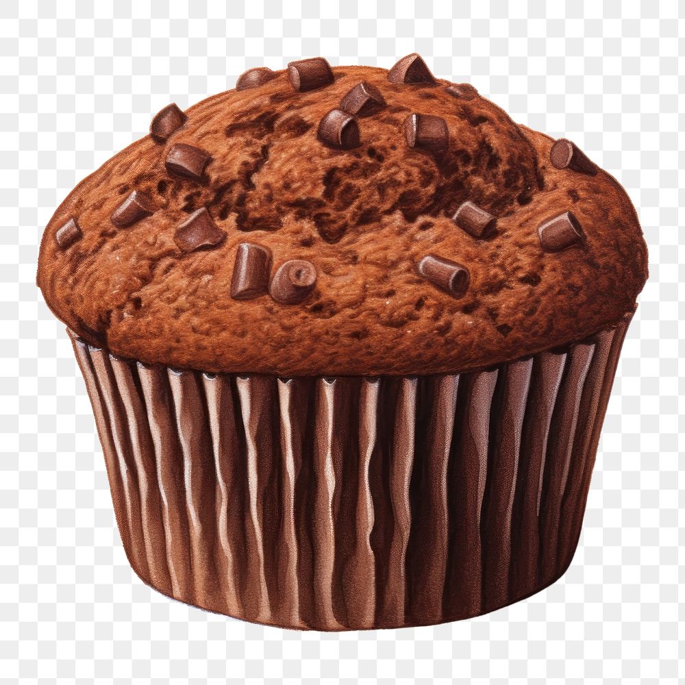 PNG Chocolate muffin dessert cupcake food. 