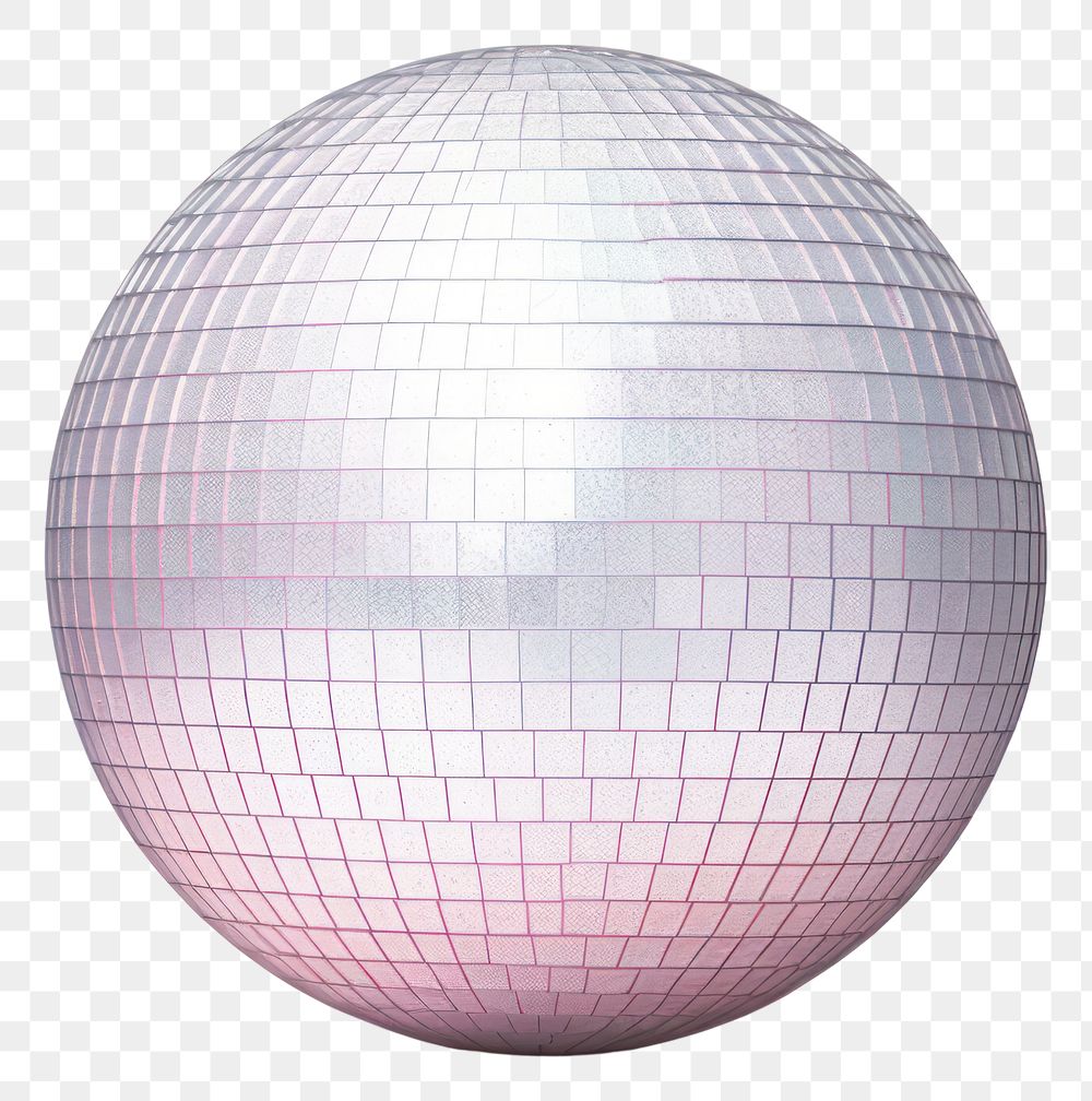 PNG Disco ball sphere white background pattern. 