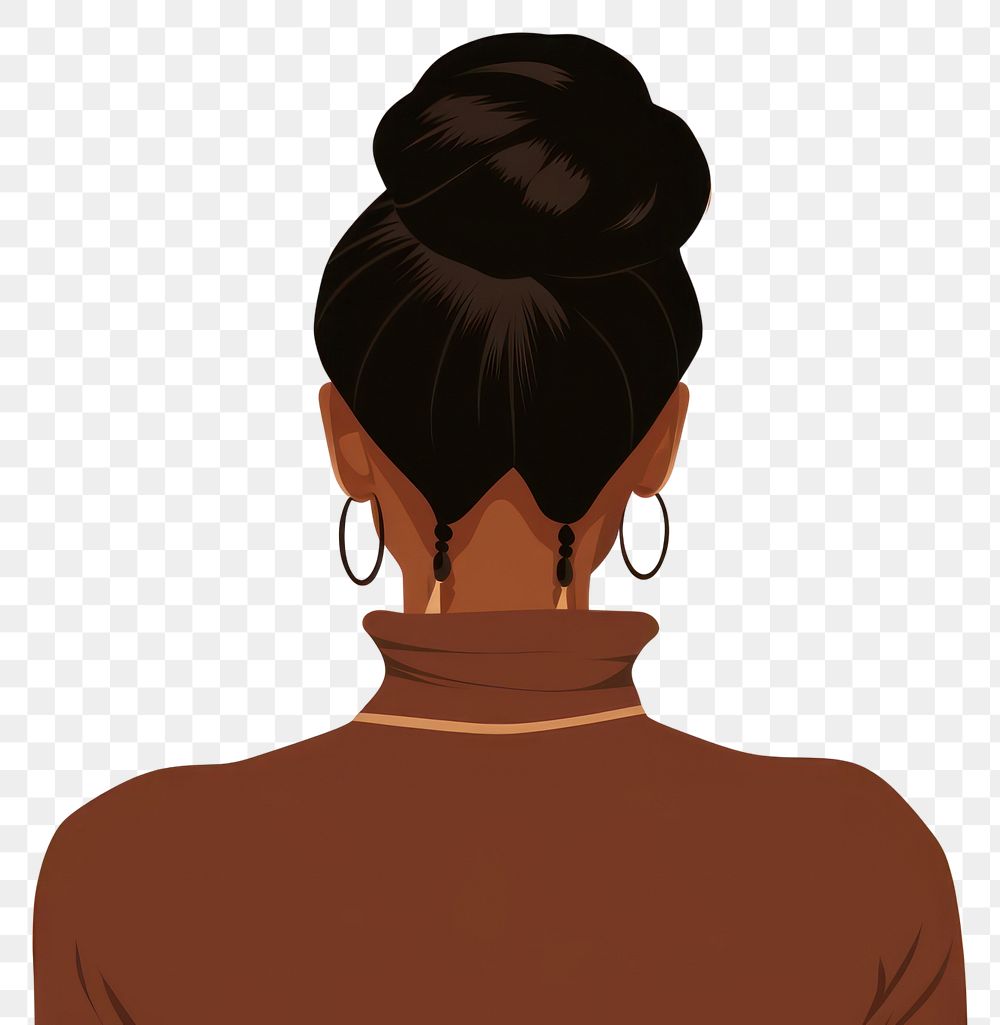 PNG African Woman back jewelry adult woman. AI generated Image by rawpixel.