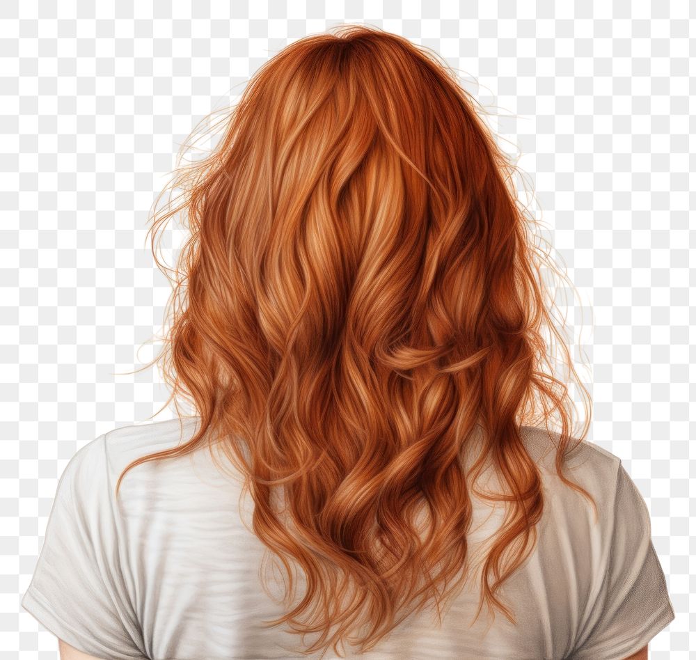 PNG Adult woman hair red. 