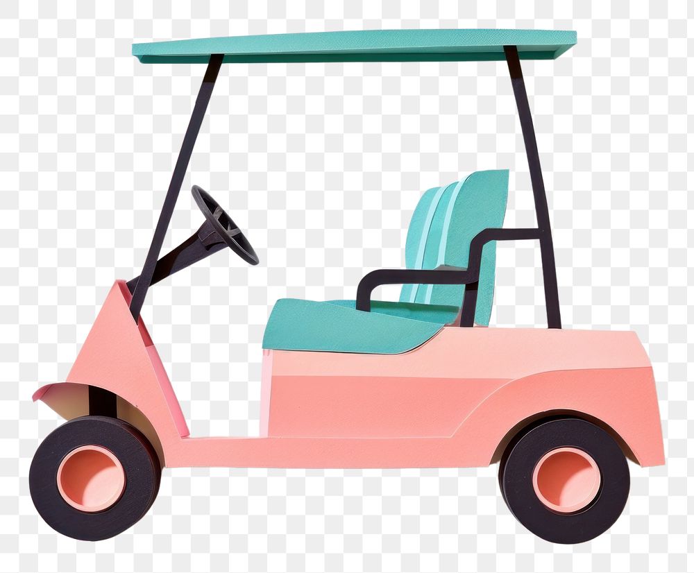 PNG Golf cart vehicle white background transportation. AI generated Image by rawpixel.