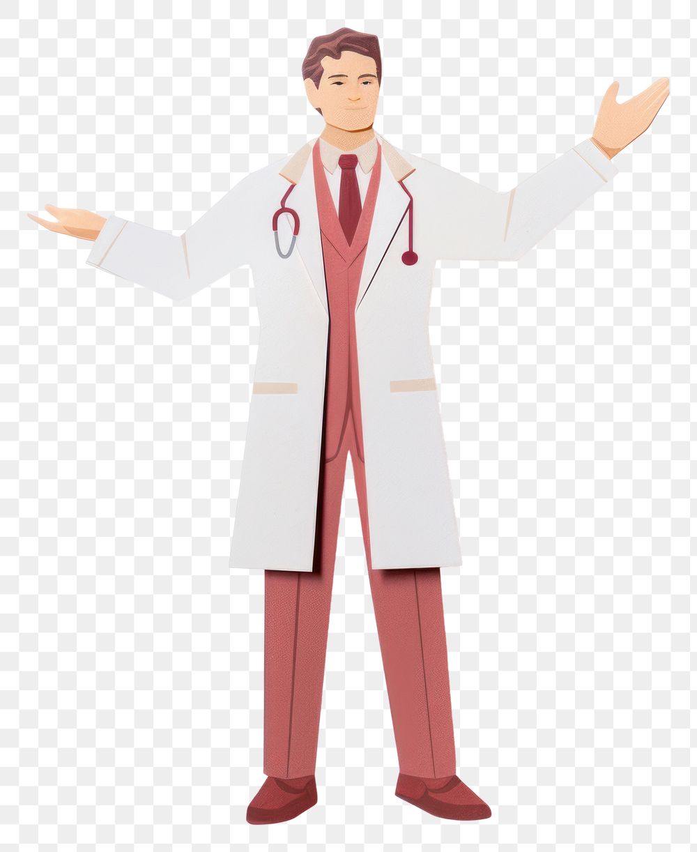 PNG Doctor adult white background representation. AI generated Image by rawpixel.
