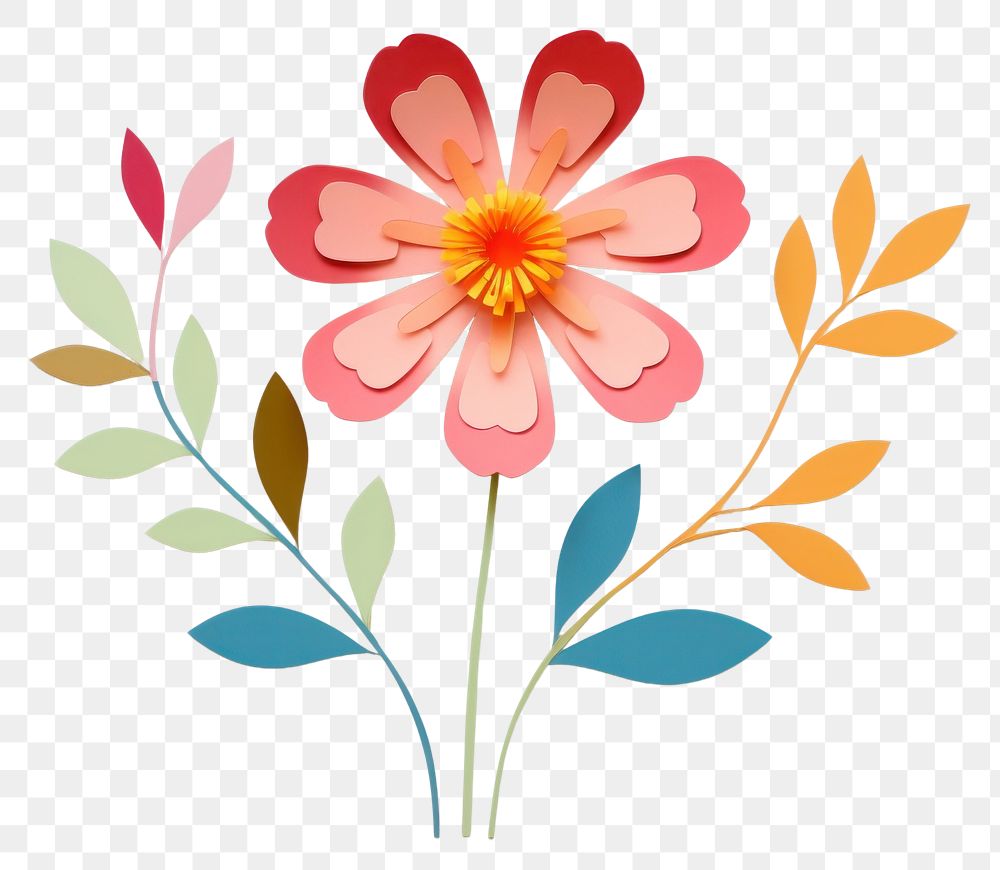 PNG Flower pattern craft petal. AI generated Image by rawpixel.