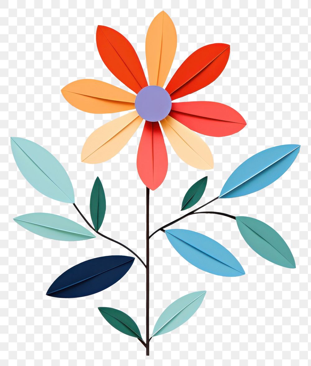 PNG Flower pattern plant paper. AI generated Image by rawpixel.
