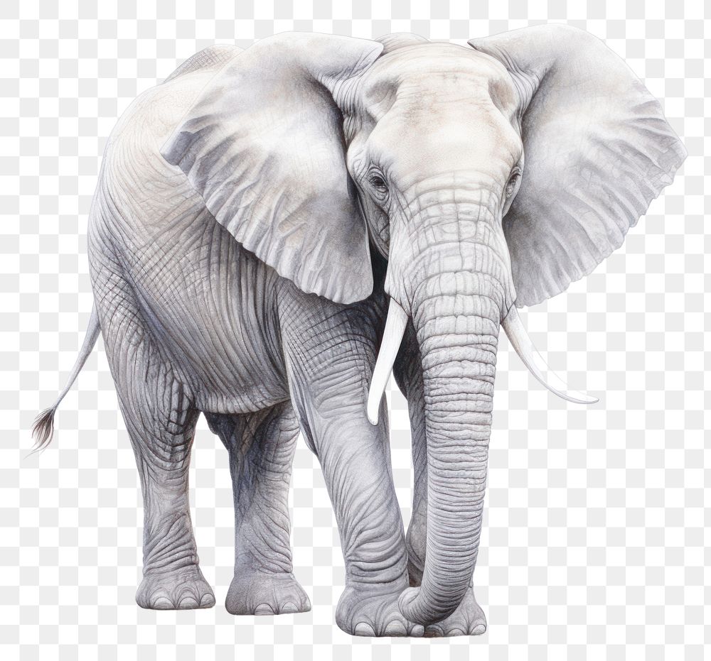 PNG Animal elephant wildlife drawing. 