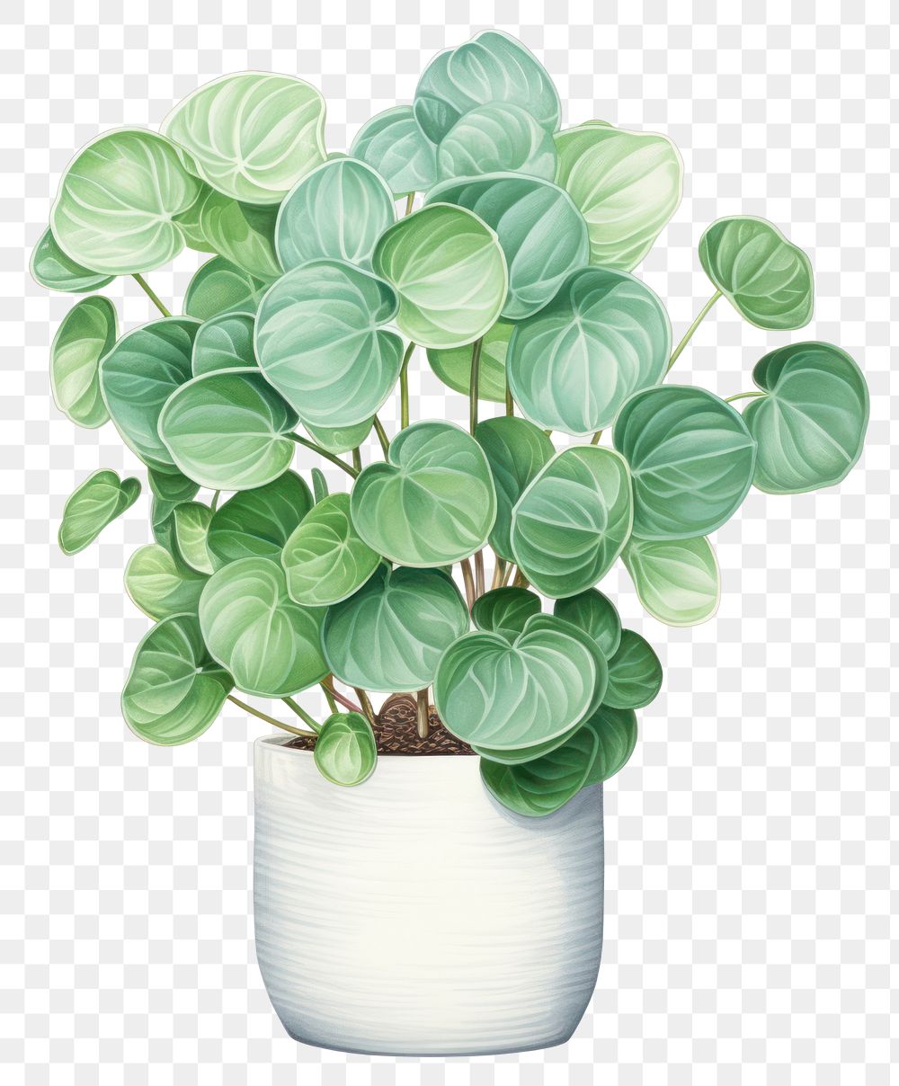 PNG Peperomia House Plants plant leaf vase. AI generated Image by rawpixel.