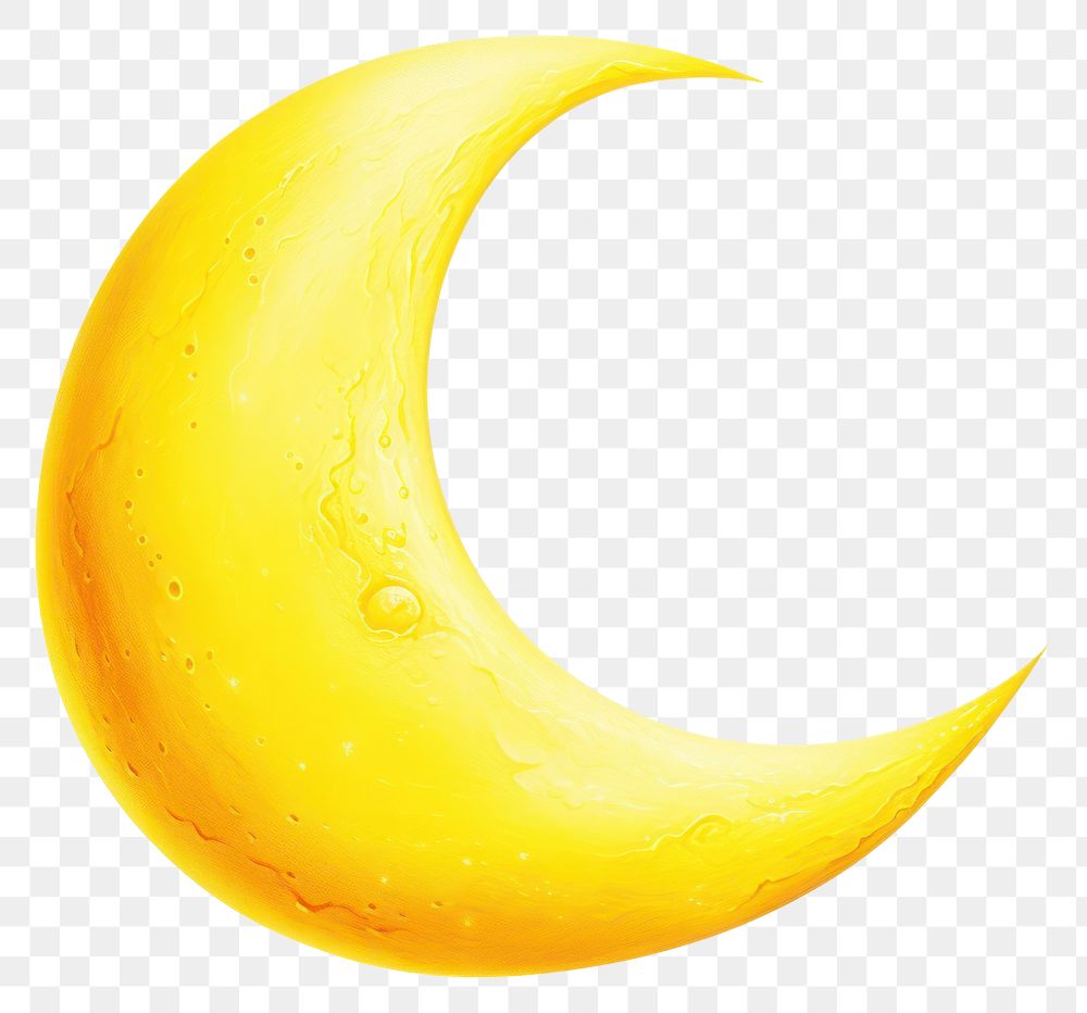 PNG Yellow crescent MOON moon astronomy eclipse. 