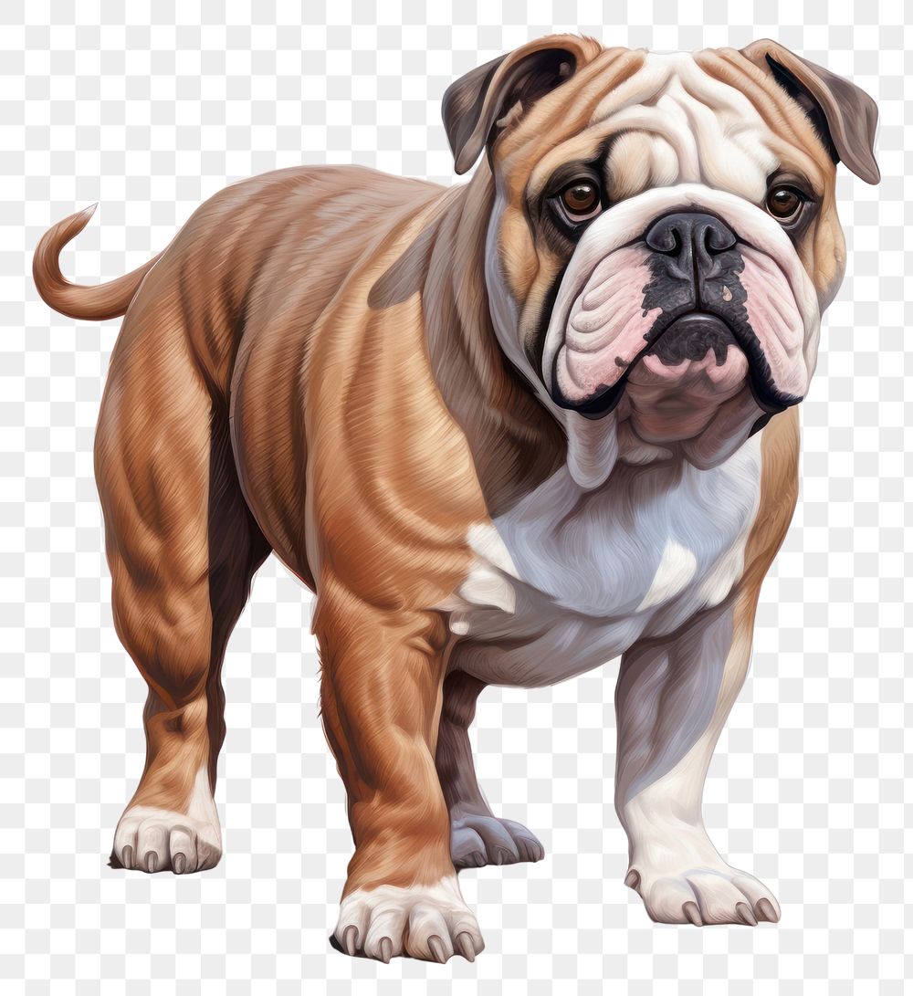 PNG Bulldog bulldog mammal animal. AI generated Image by rawpixel.