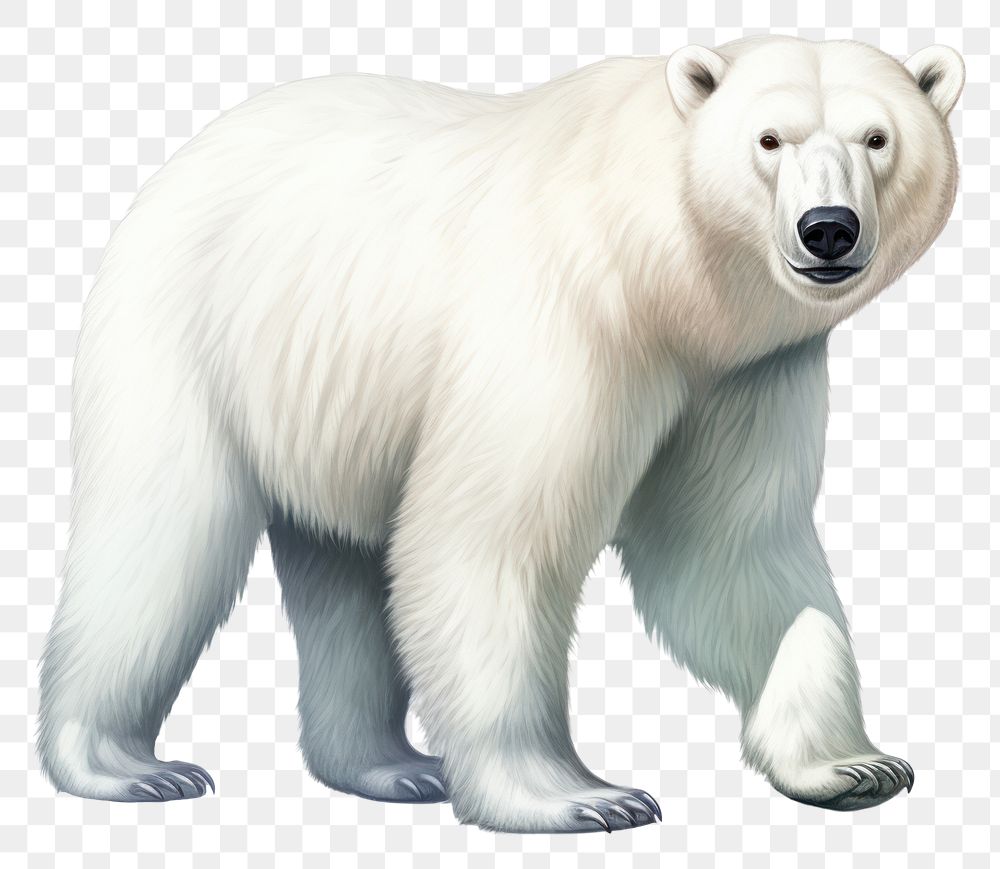 PNG Polar bear wildlife mammal animal. 