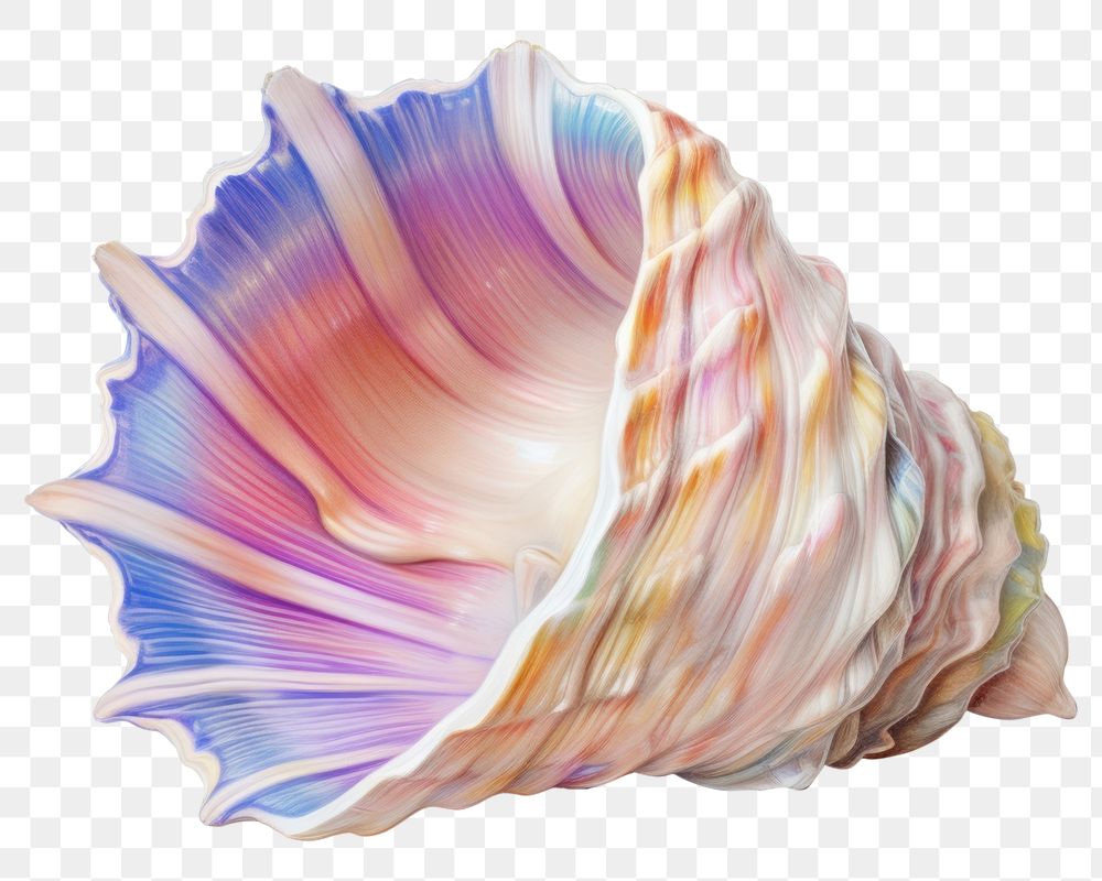 PNG Sea shell conch clam invertebrate. AI generated Image by rawpixel.