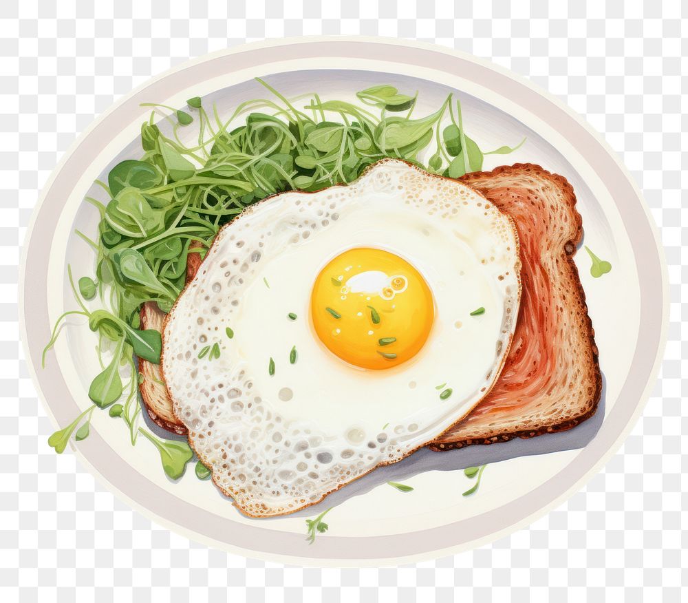 PNG Plate food egg breakfast. AI generated Image by rawpixel.
