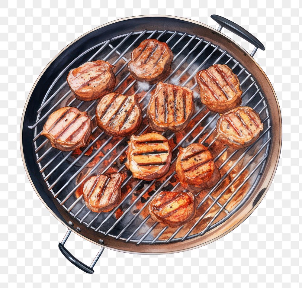 PNG Grilling cooking meat food. AI generated Image by rawpixel.
