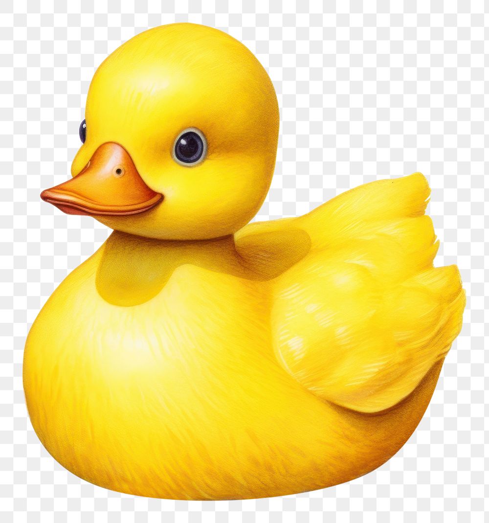 PNG Rubber duck animal yellow bird. AI generated Image by rawpixel.