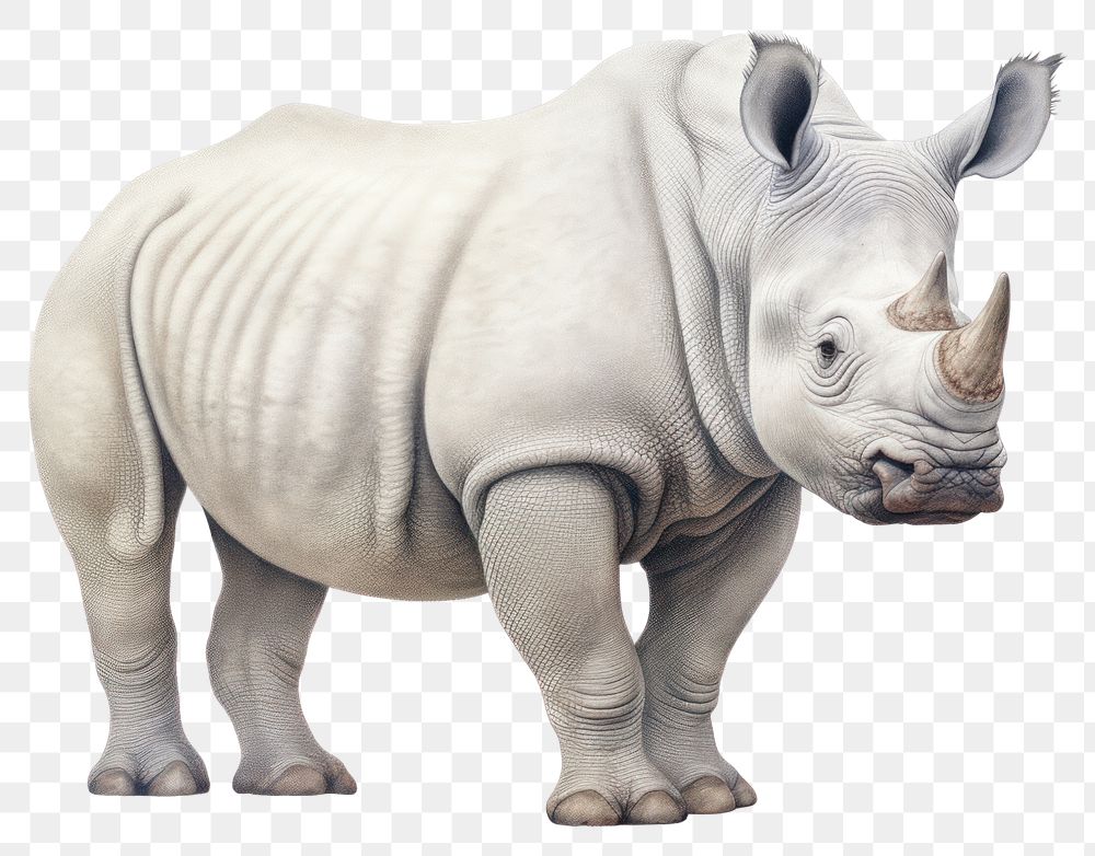 PNG Rhinoceros wildlife animal mammal. AI generated Image by rawpixel.