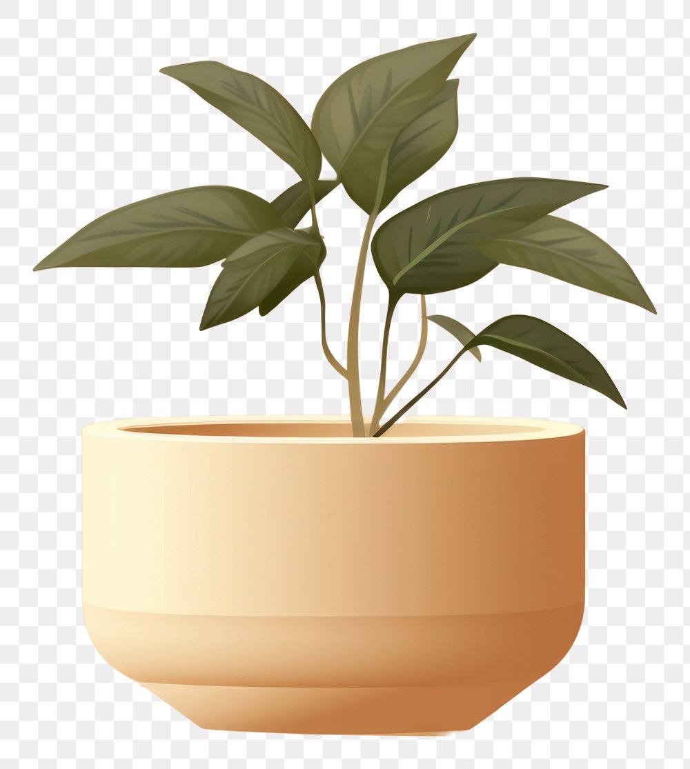PNG Plant vase leaf pot. AI generated Image by rawpixel.