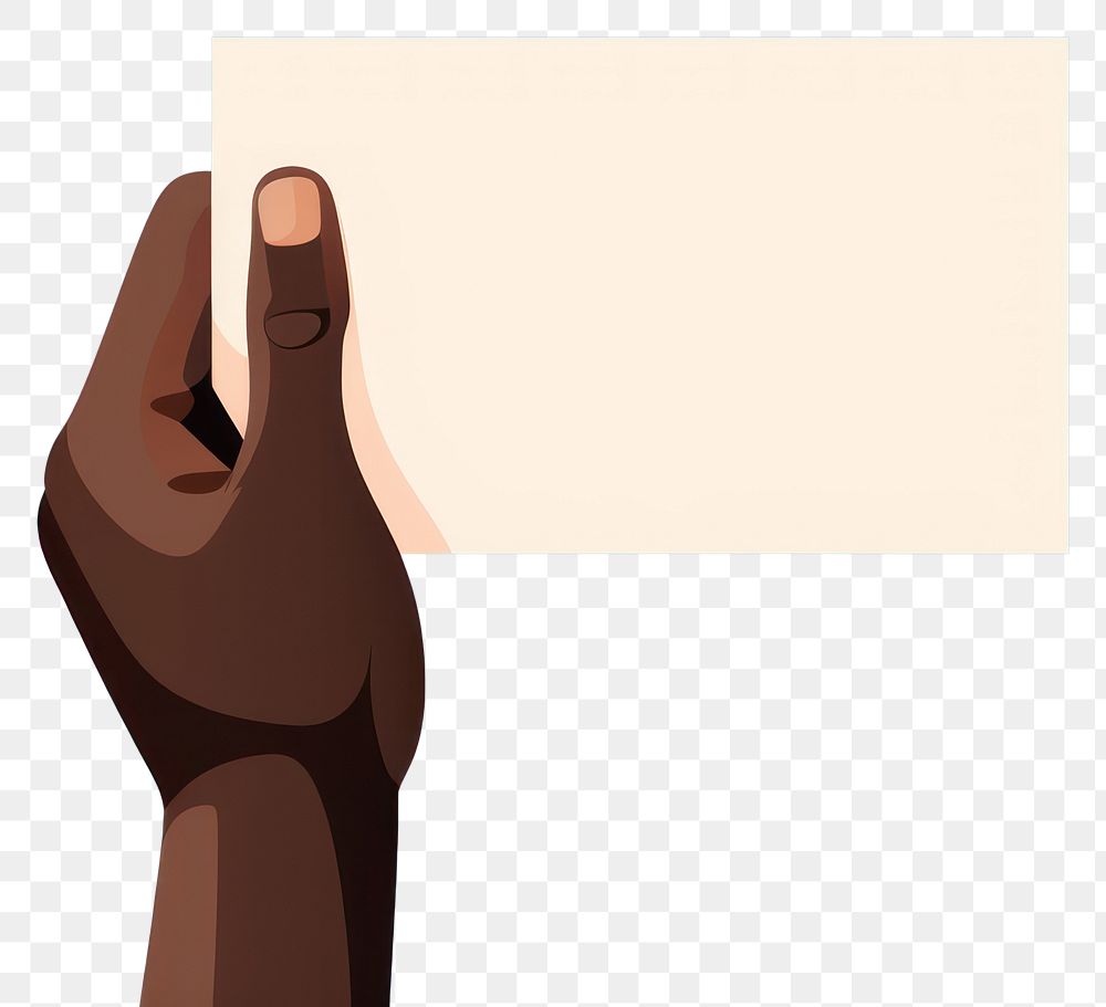 PNG African hand paper holding finger. 