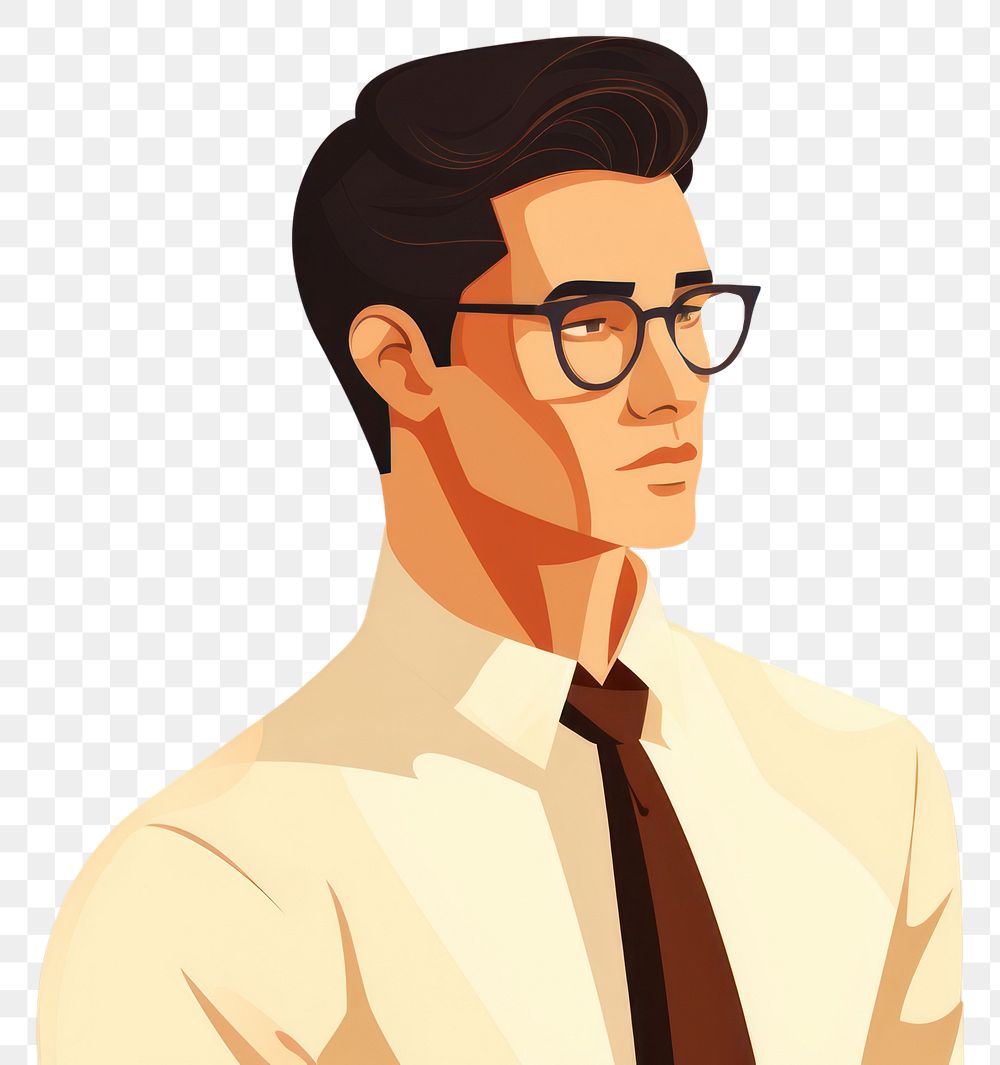 PNG Portrait glasses shirt adult. AI generated Image by rawpixel.