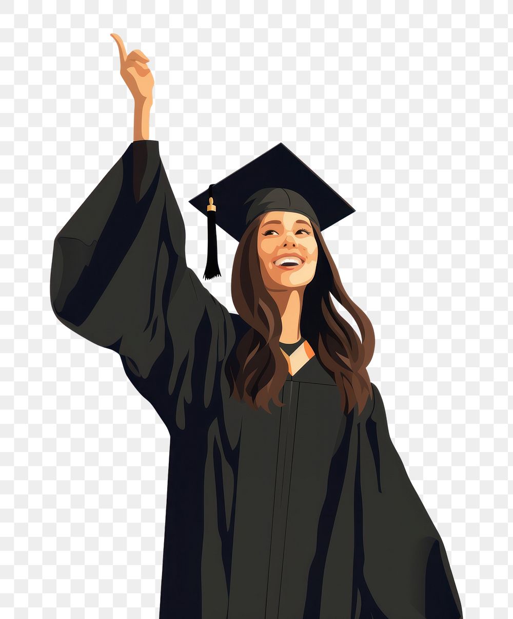 PNG Graduate student graduation adult joy. AI generated Image by rawpixel.