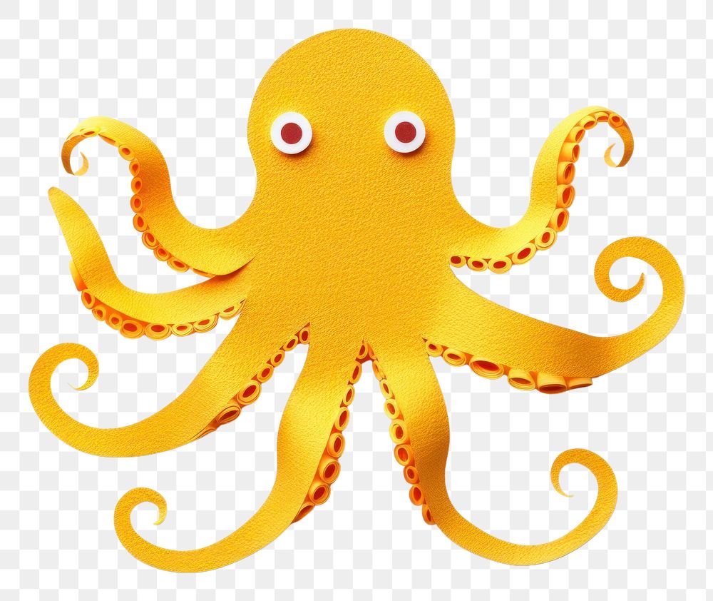 PNG Octopus animal yellow  