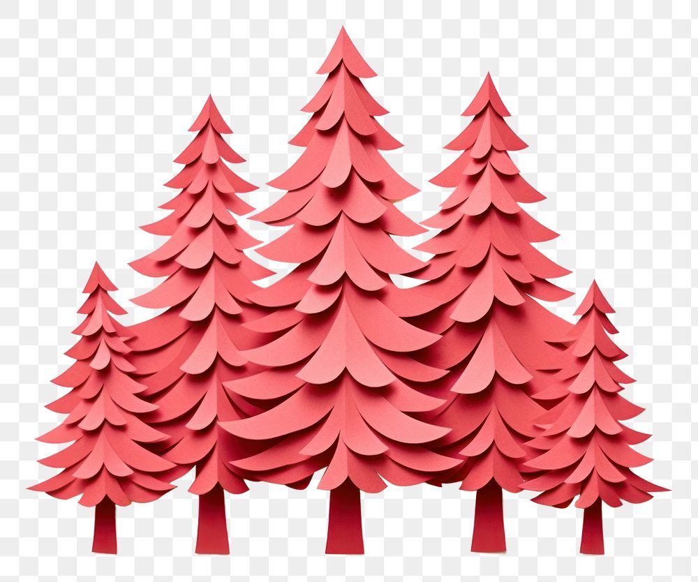 PNG Christmas tree paper white background celebration. 