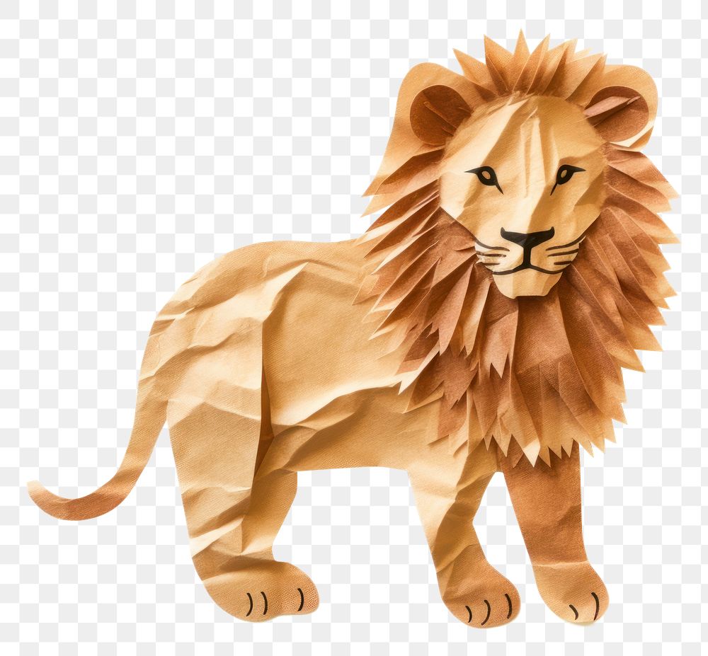 PNG Lion mammal animal craft. AI generated Image by rawpixel.