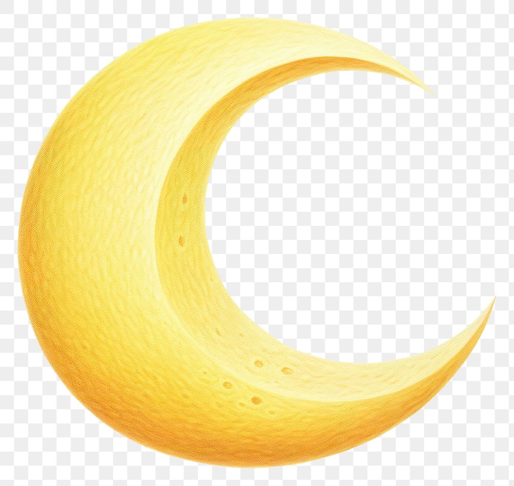 PNG Yellow crescent moon eclipse night  