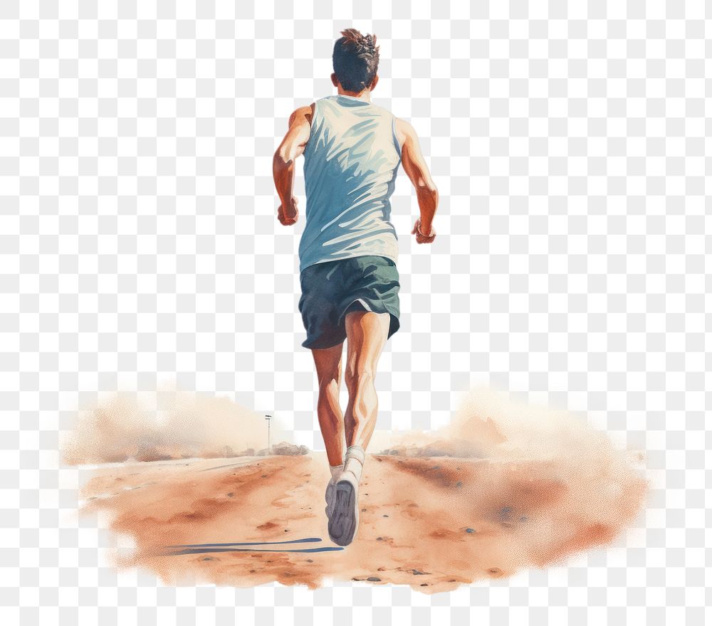 PNG Runner running jogging shorts. AI generated Image by rawpixel.