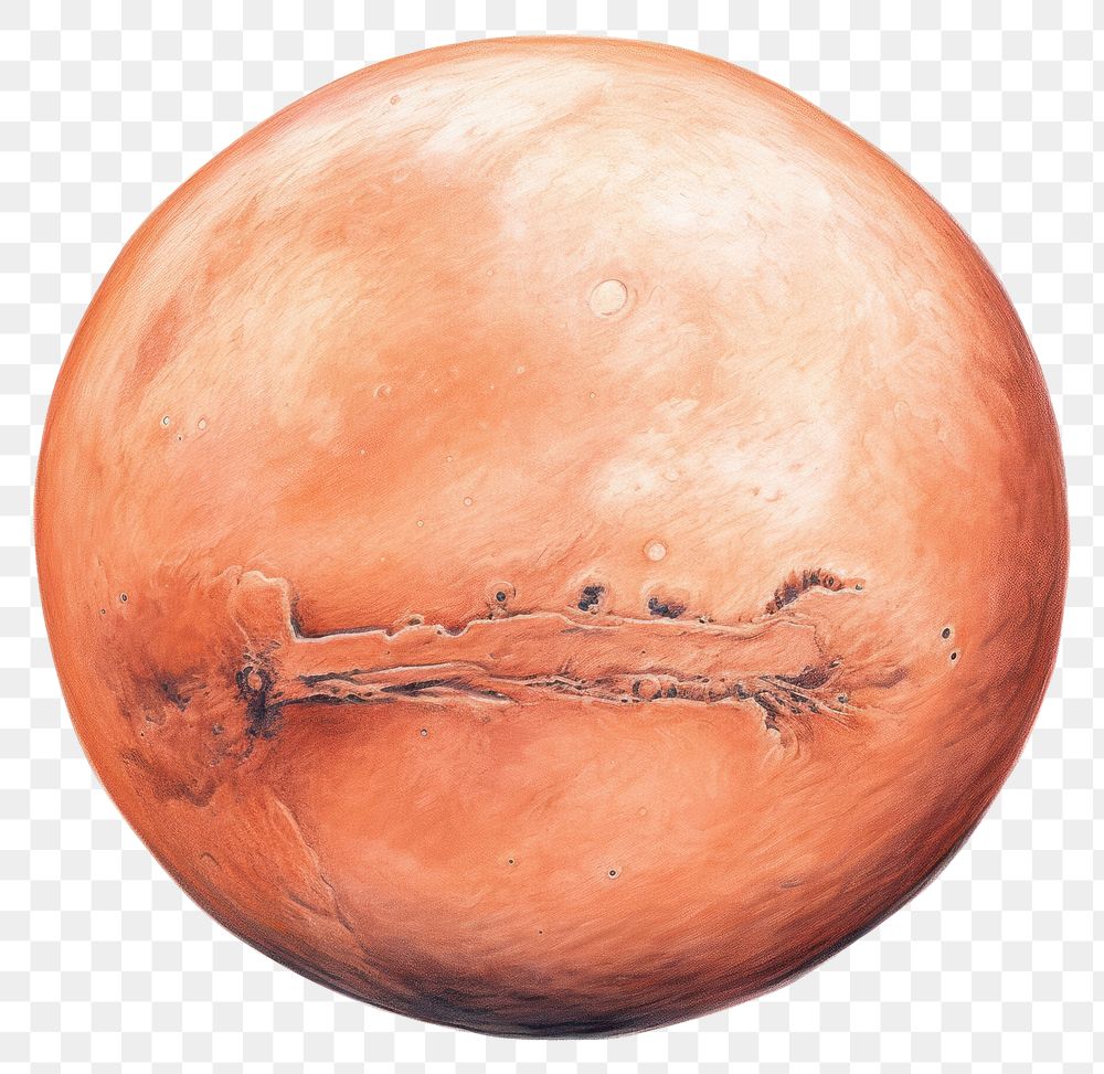 PNG Mars drawing moon white background. AI generated Image by rawpixel.