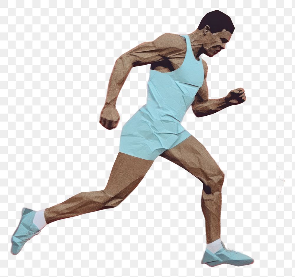 PNG Athletics running jogging adult. AI generated Image by rawpixel.