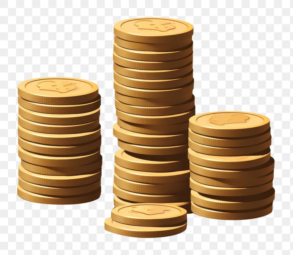 PNG Coin stacks coin money investment. AI generated Image by rawpixel.