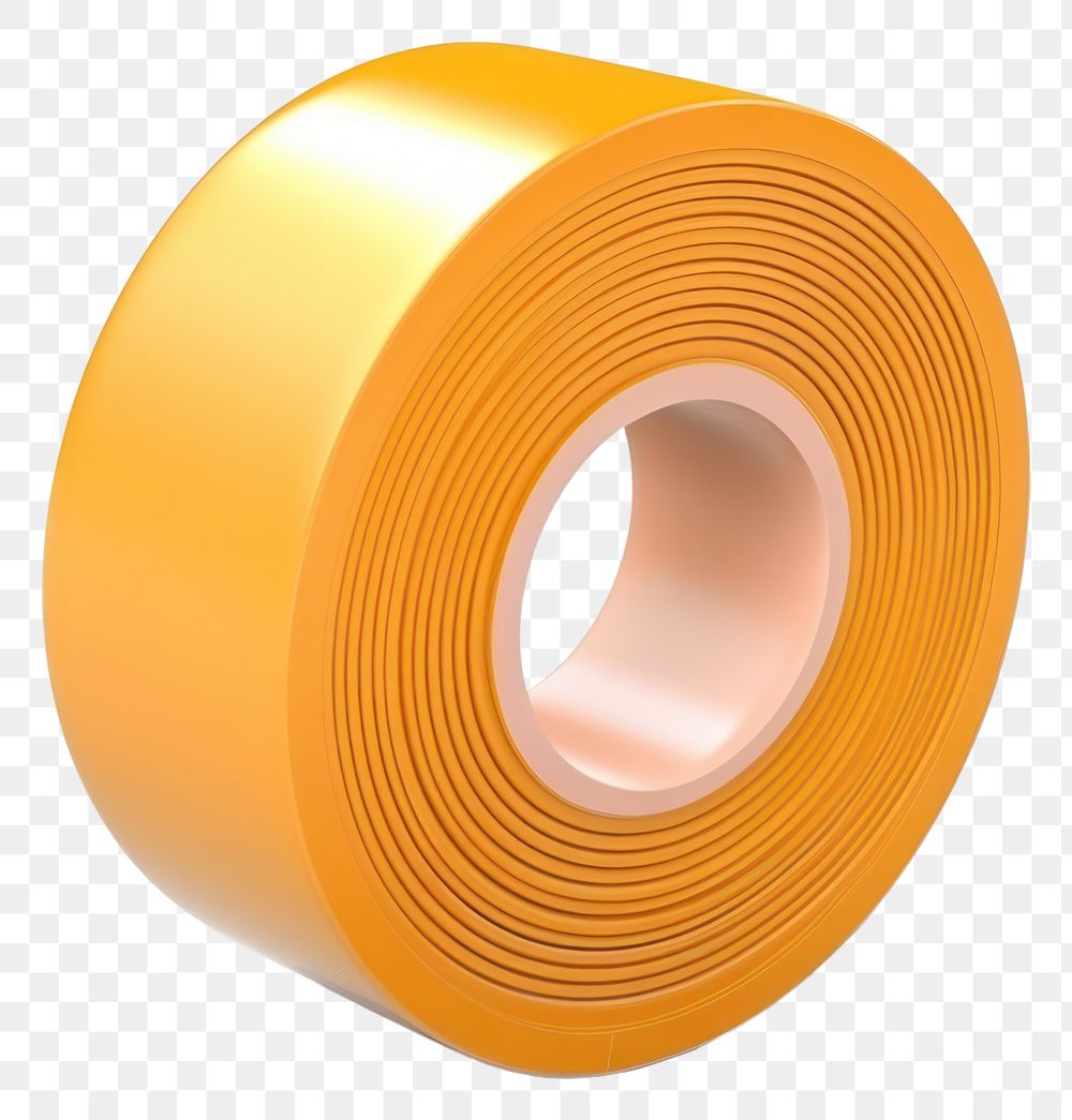PNG  Tape white background circle yellow. AI generated Image by rawpixel.
