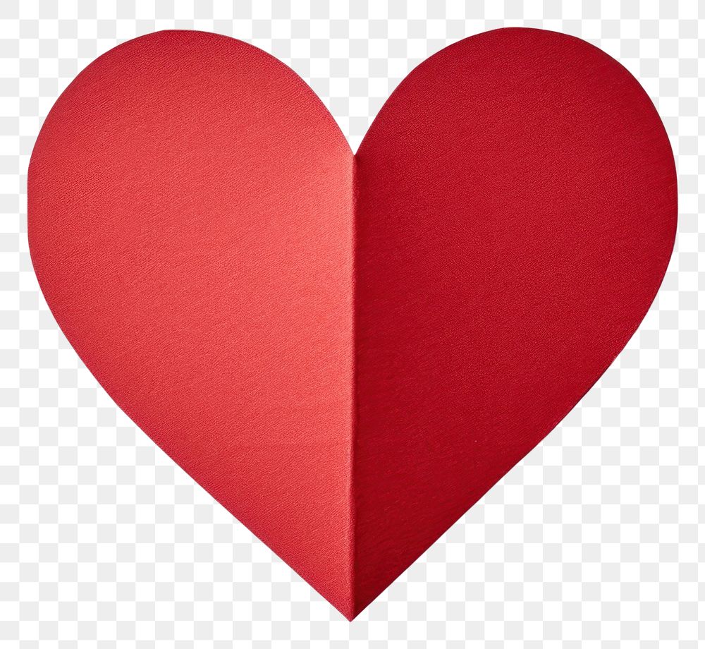 PNG Heart symbol paper red. 