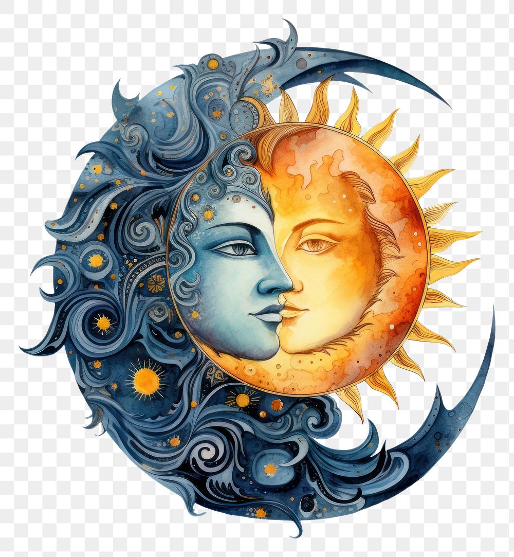 PNG Moon tranquility creativity astrology. 