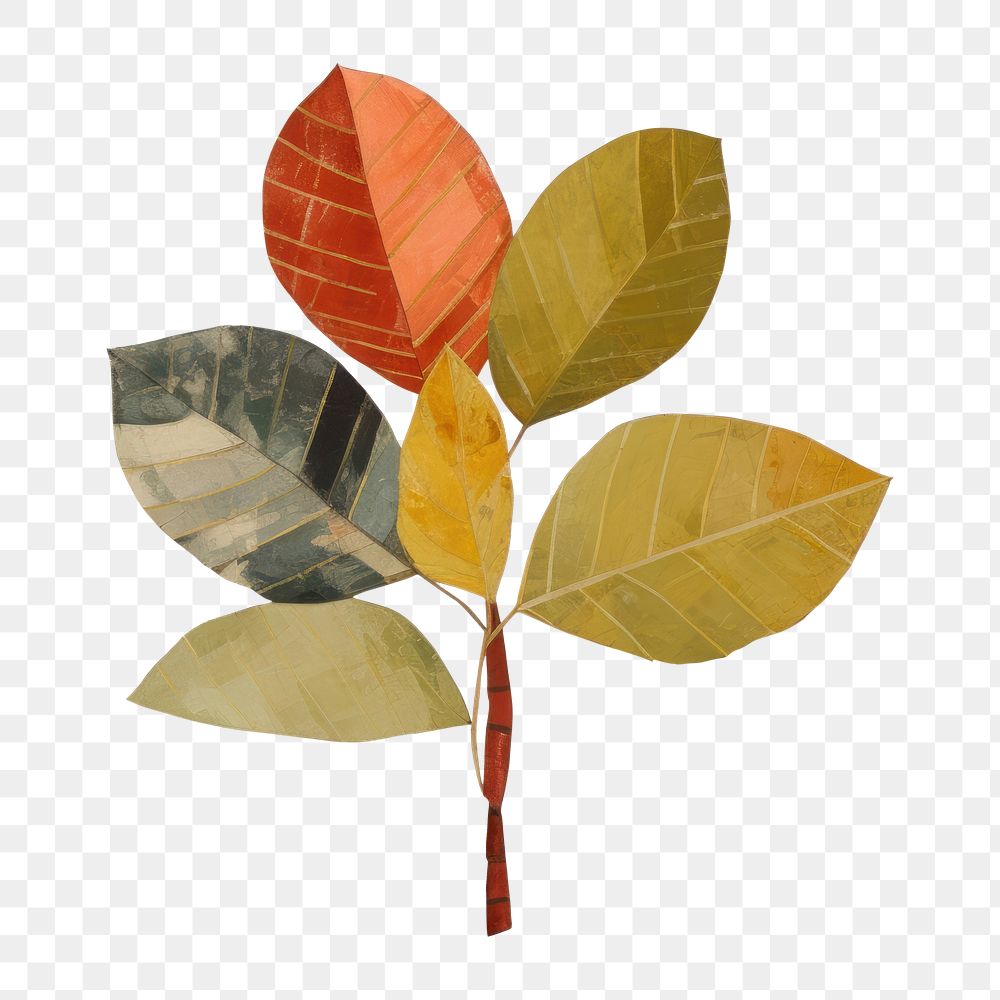 PNG Plant painting leaf wall. AI generated Image by rawpixel.