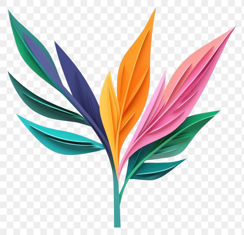 PNG Plant origami paper leaf. AI generated Image by rawpixel.