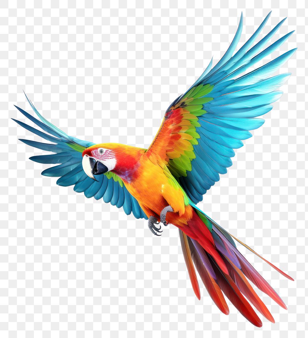 PNG Parrot animal bird wildlife. AI generated Image by rawpixel.