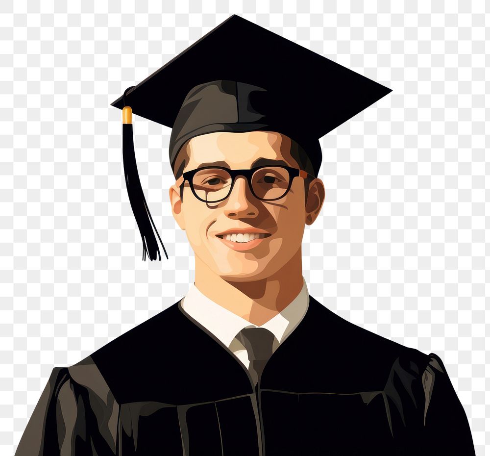 PNG Graduation glasses adult male. AI generated Image by rawpixel.