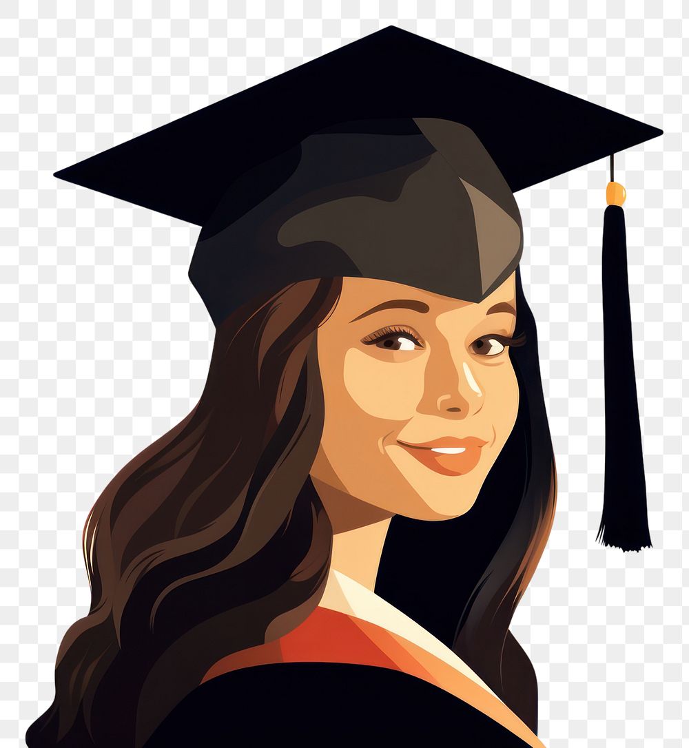 PNG Graduation female adult intelligence. AI generated Image by rawpixel.