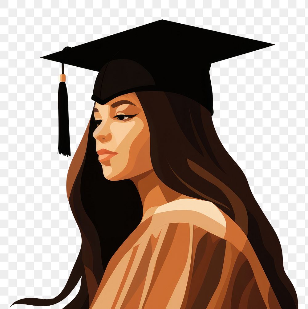 PNG Graduation female adult intelligence. AI generated Image by rawpixel.