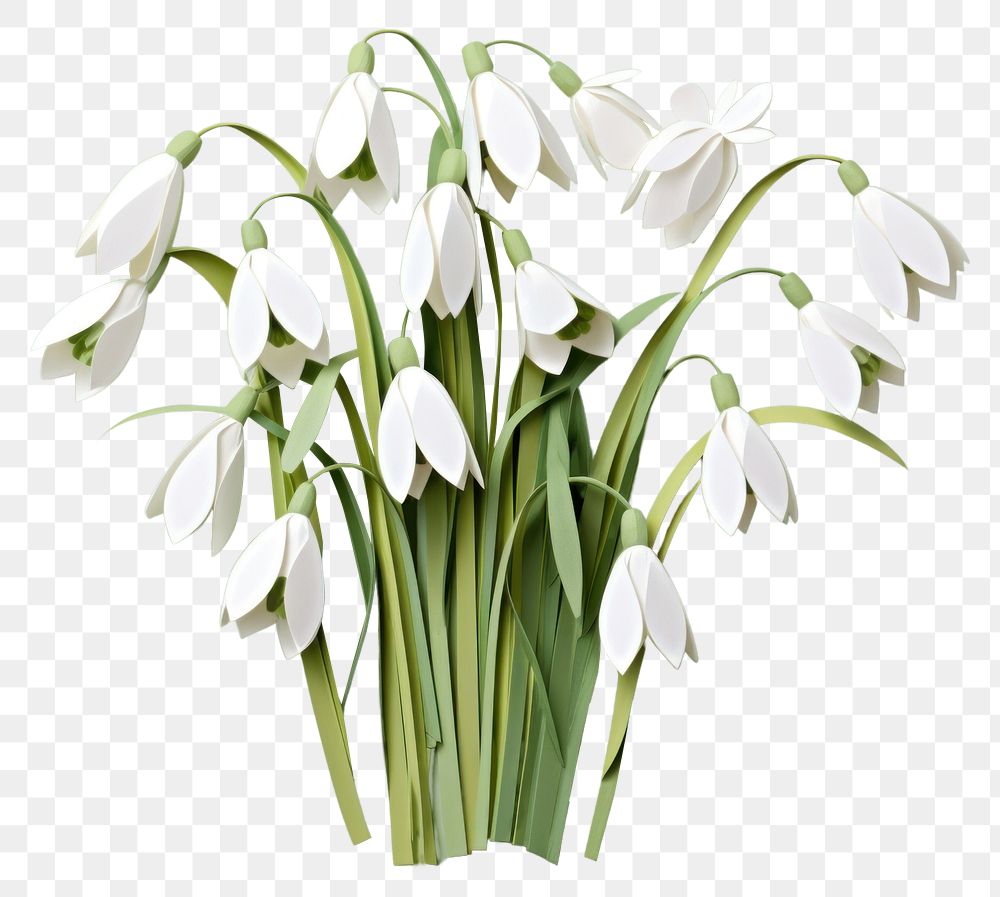 PNG Snowdrops flower petal plant. AI generated Image by rawpixel.