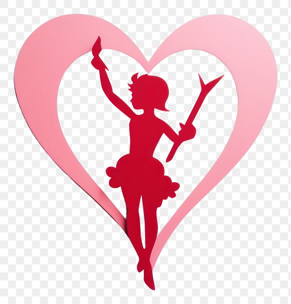 PNG Love cupid heart white background representation. AI generated Image by rawpixel.